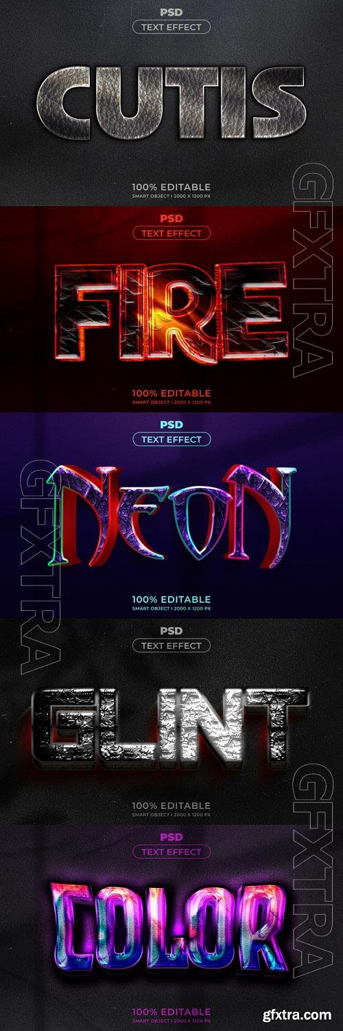 Psd style text effect editable set vol 257