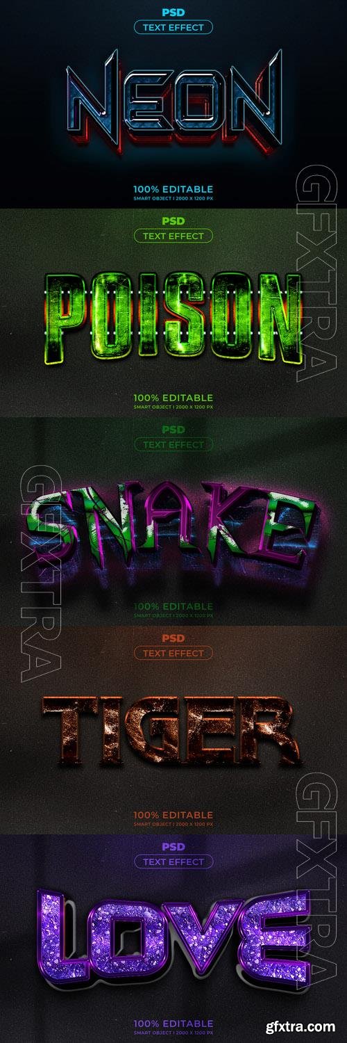 Psd style text effect editable set vol 255