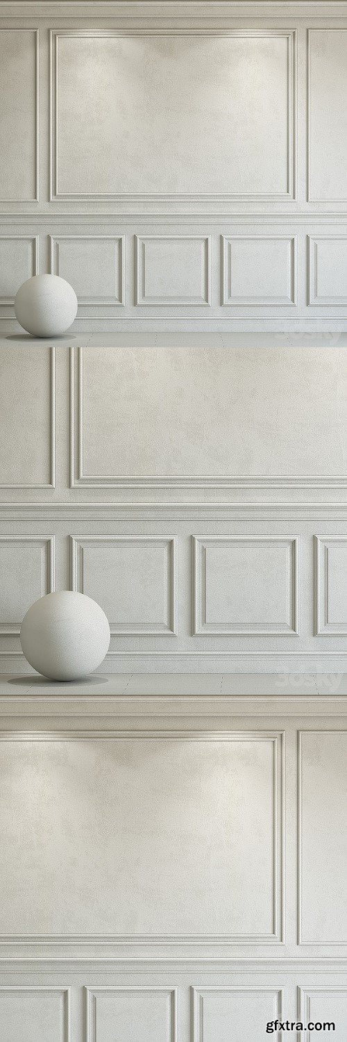 Decorative Plaster With Molding 228 | Vray+Corona