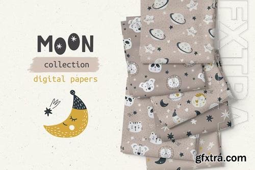 Moon Baby Digital Paper Pack