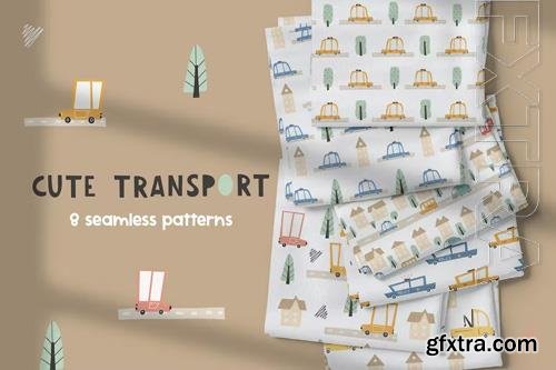 Cute Transport Patterns Collection