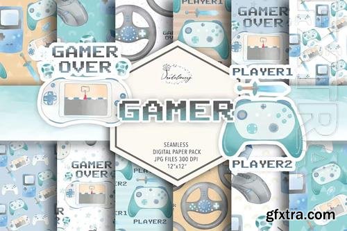 Gamer digital paper pack