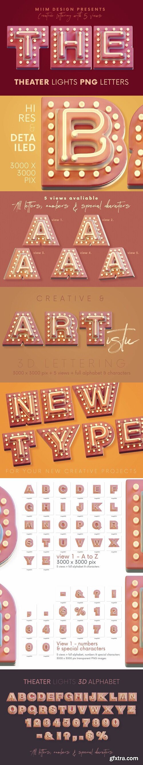 Creativemarket - Theater Lights - 3D Lettering 12646336