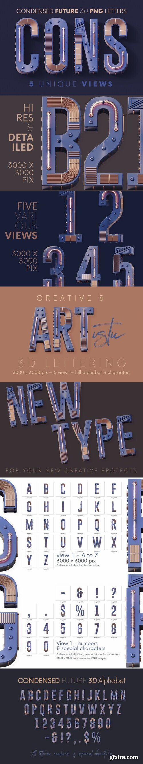 Creativemarket - Condensed Future - 3D Lettering 11010787