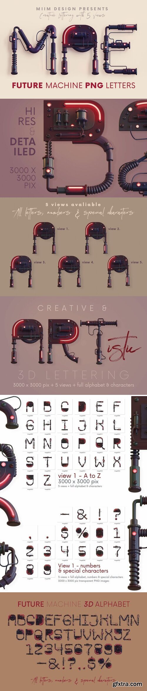 Creativemarket - Future Machine - 3D Lettering 12700913