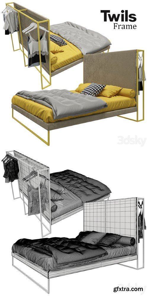 Bed Twils Frame | Vray