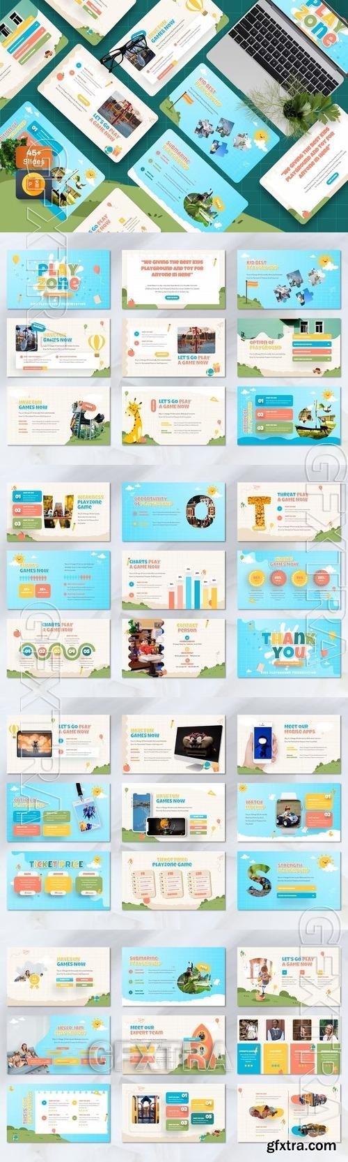 Playzone - Kids Playground Powerpoint Templates SQWLER4