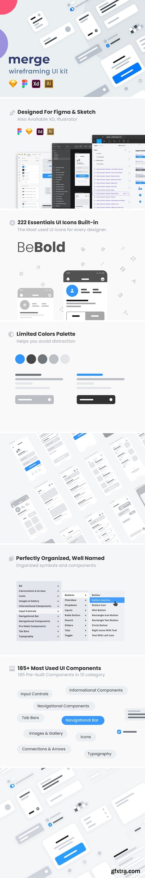 Merge Wireframing UI Kit 63D3L7T