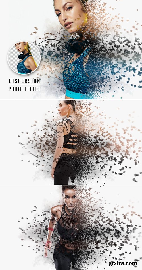 Dispersion Photo Effect with Rock Explosion Mockup 541813541