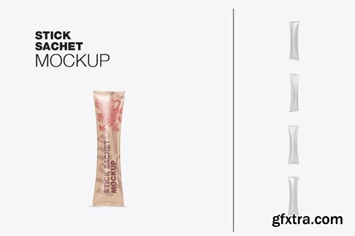 Set Kraft Stick Sachet Mockup 6J4FBAM