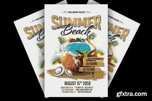 Summer Beach Party Flyer WPDXAUQ