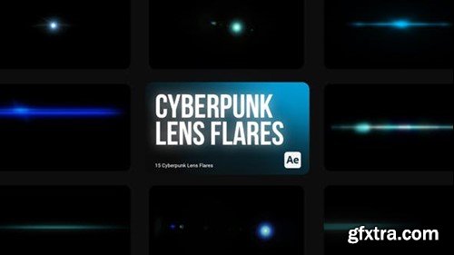 Videohive Cyberpunk HUD Lens Flares for After Effects 43960909