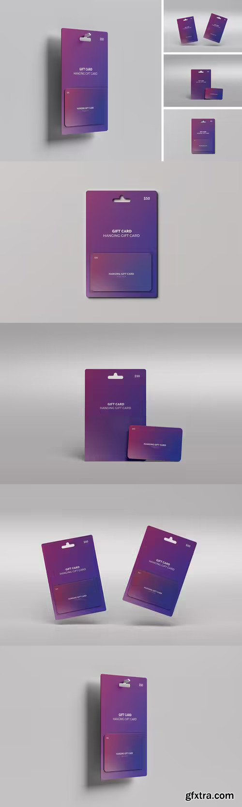 Hanging Gift Card Mockup