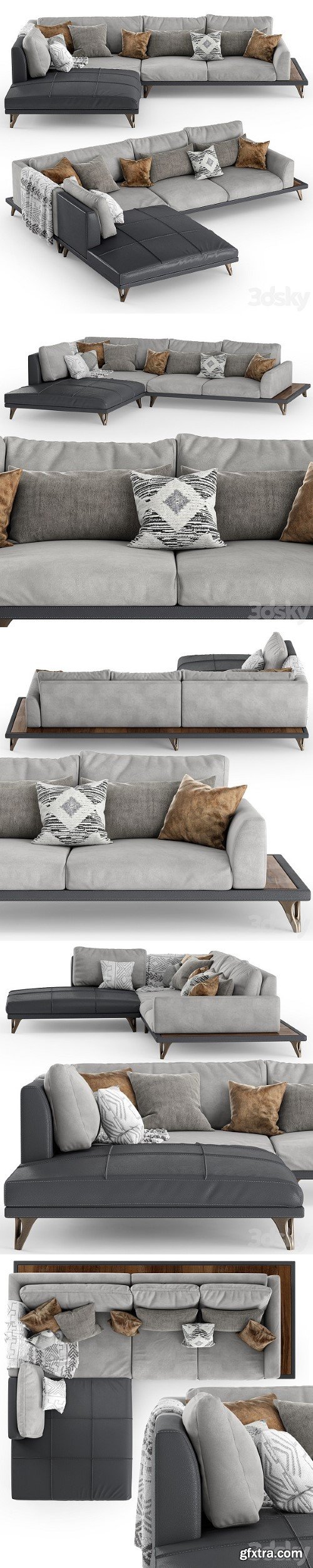 Sofa Bellotti Ezio Ares | Vray+Corona