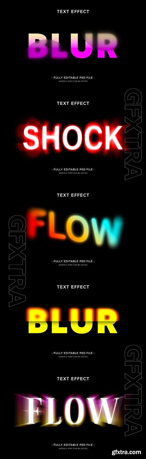 Psd style text effect editable set vol 263