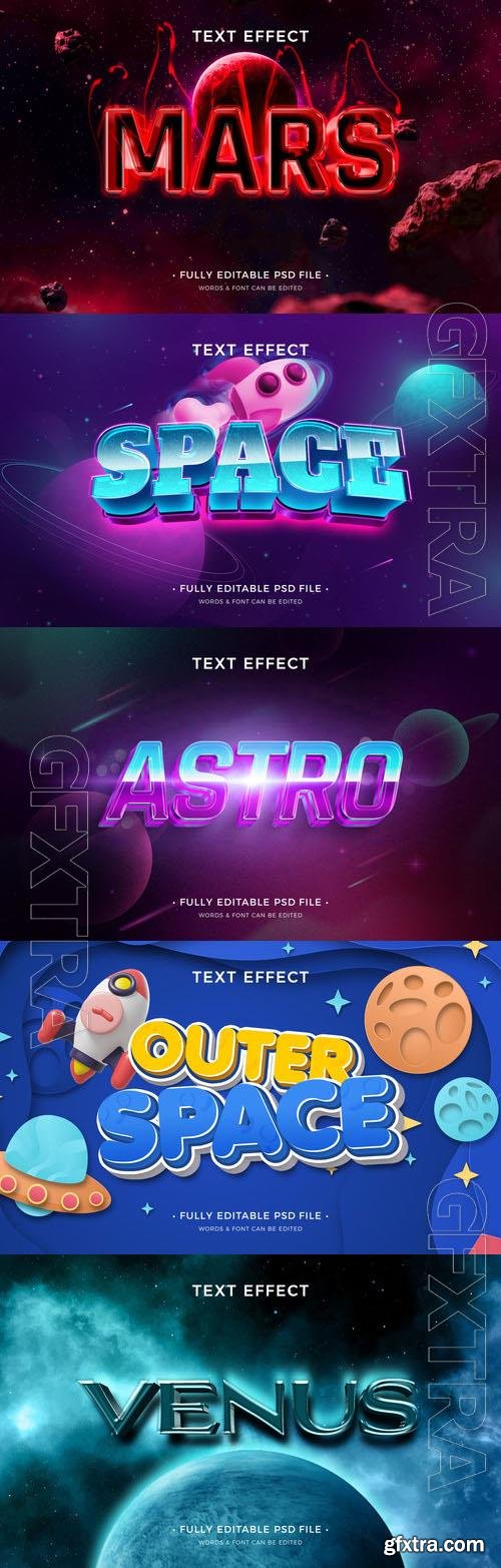 Psd style text effect editable set vol 267