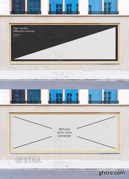 Billboard Outdoor Facade Advertising Poster Mockup Template 545794661