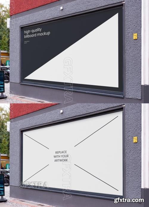 Facade Billboard Store Outdoor Advertising Poster Mockup 545790775