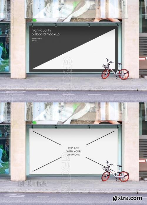 Facade Billboard Store Outdoor Advertising Poster Mockup 545789794