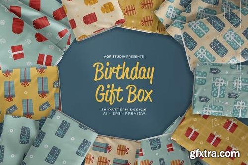 Birthday Gift Box - Seamless Pattern Design