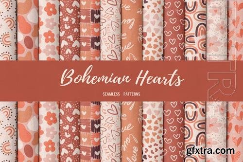 Bohemian Hearts - Patterns Design Set