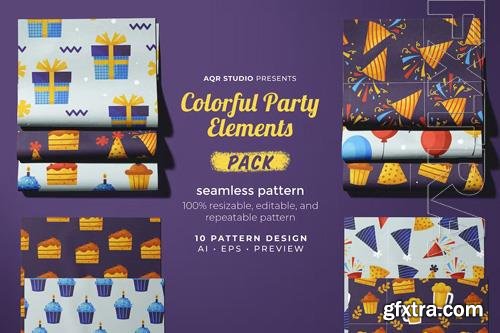 Colorful Party - Seamless Pattern Set