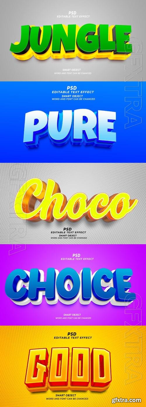 Psd style text effect editable set vol 272 