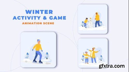 Videohive Winter Activity Game Animation Scene After Effects Template 43961028