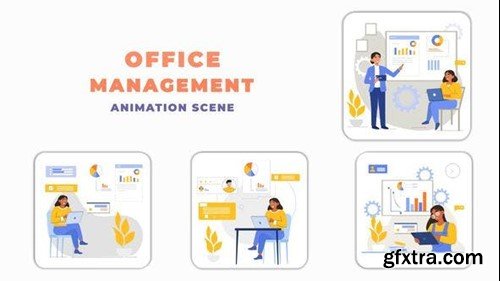 Videohive Office Management Animation Scene After Effects Template 43961088