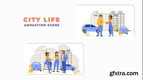 Videohive City Life Animation Scene After Effects Template 43961069
