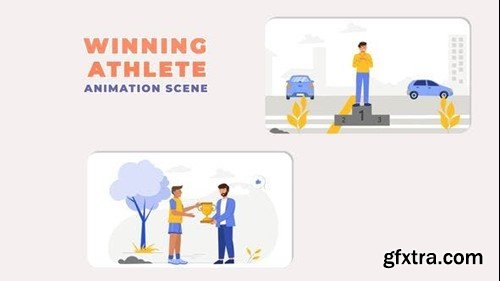 Videohive Winning Athlete Animation Scene After Effects Template 43961002