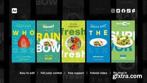 Videohive Healthy Food Instagram Stories 43895138