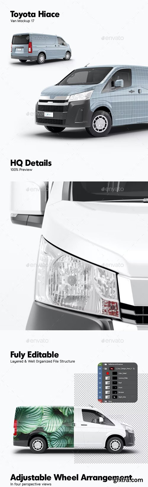 GraphicRiver - Toyota Hiace Van Mockup - 34961426