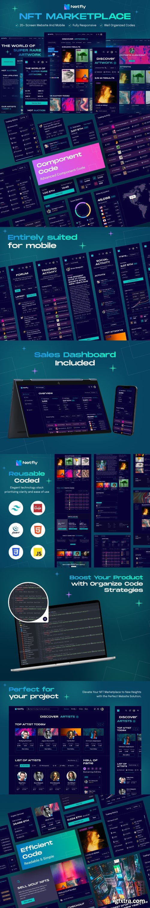 UI8 - Netfly - NFT Marketplace Website Template