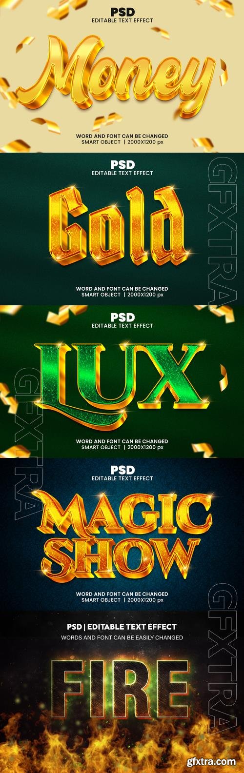 Psd style text effect editable set vol 281