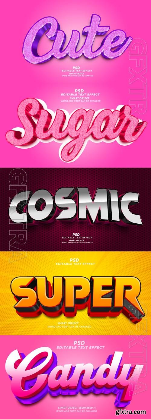 Psd style text effect editable set vol 278