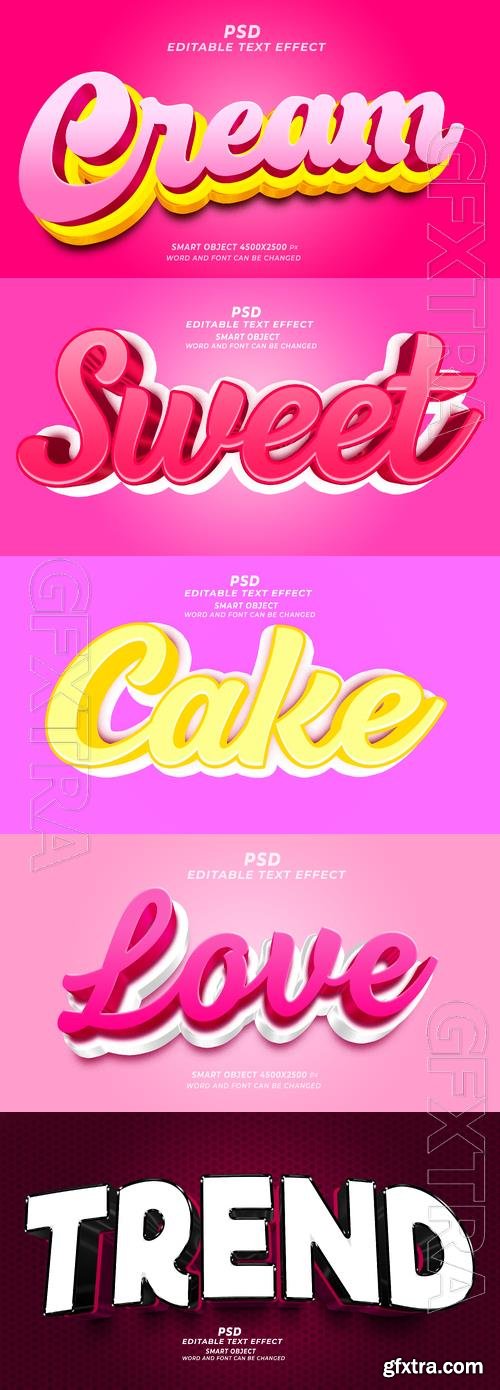 Psd style text effect editable set vol 277