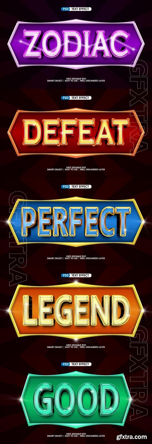 Psd style text effect editable set vol 282