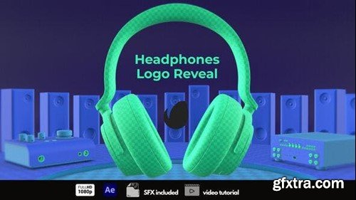 Videohive Headphones Logo Reveal 43894356