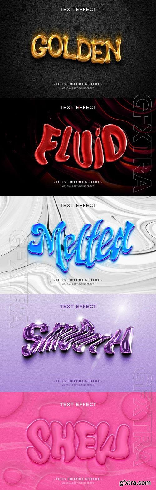 Psd style text effect editable set vol 284