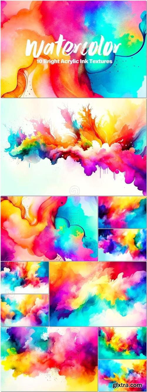 Colorful Watercolor Texture Backgrounds