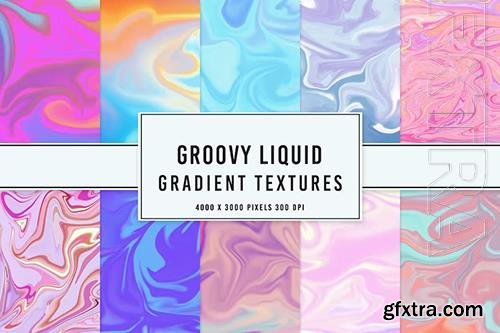 Groovy Liquid Gradient Textures Design 