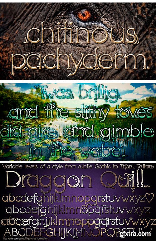 DT Dragon Quill Font Family