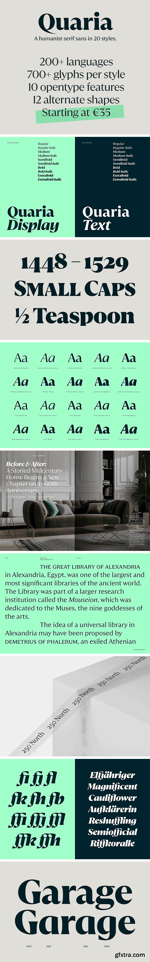 Quaria Font Family