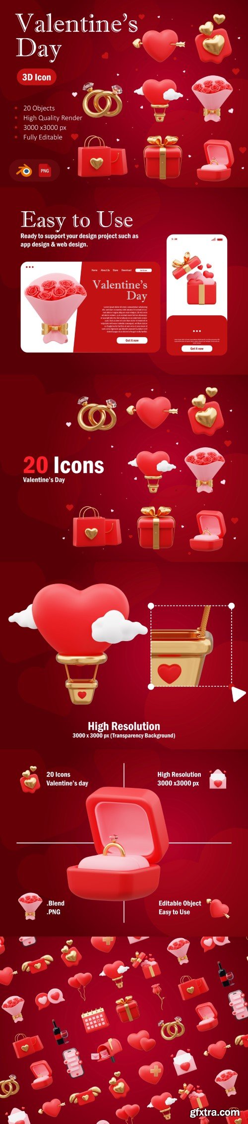 UI8 - Valentine\'s Day 3D Asset