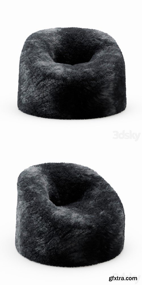 Sheepskin Beanbag Gray | Vray