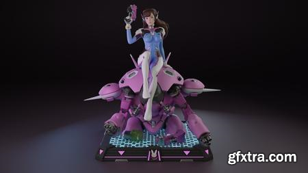 Uroboros3d – Overwatch – DVa – 3D Print Model