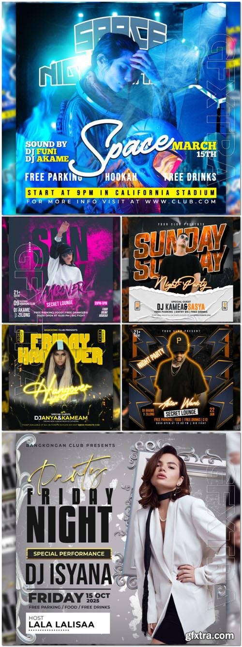 Flyer social media post, psd banner set vol 111