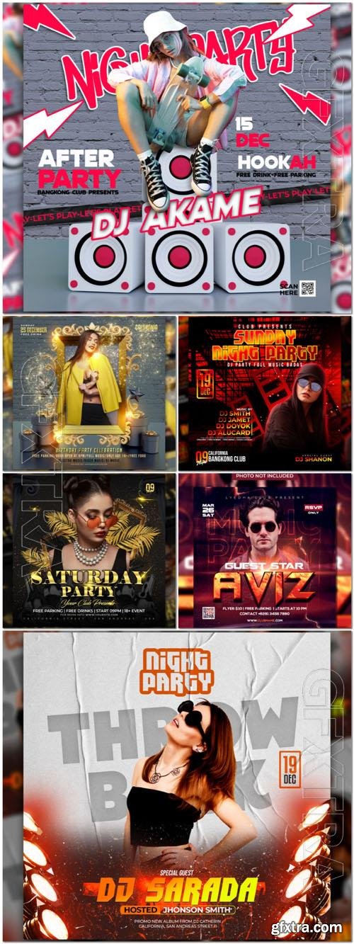 Flyer social media post, psd banner set vol 114