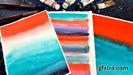 Beginner Watercolor Vibrant, Energetic Abstract Colorfields